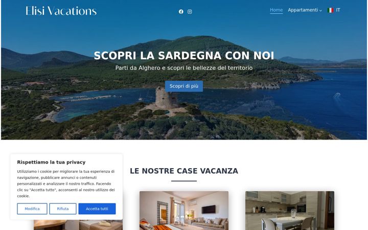 Screenshot di elisivacations.it