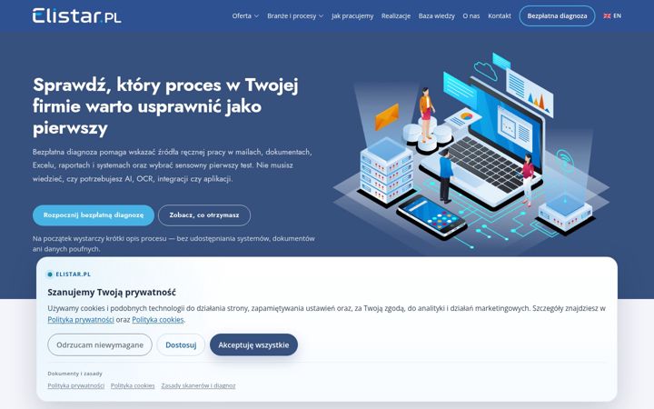 Kuvakaappaus sivustosta elistar.pl