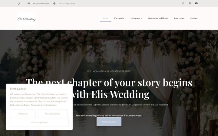 Екранна снимка на eliswedding.de