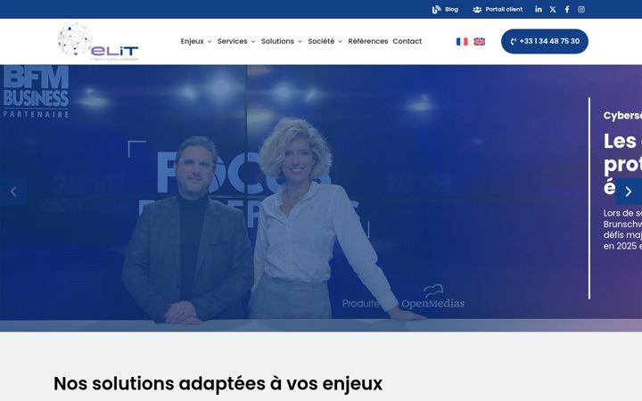 Screenshot ta' elit-technologies.fr