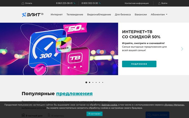 Screenshot of elit-tv.ru