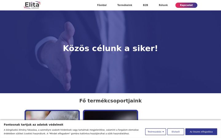 Captură de ecran a elitagroup.hu