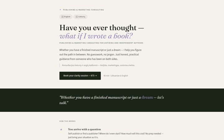Screenshot of elitalahm.com