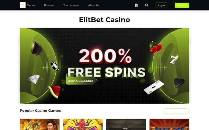 Screenshot of elitbet-casino.co.uk