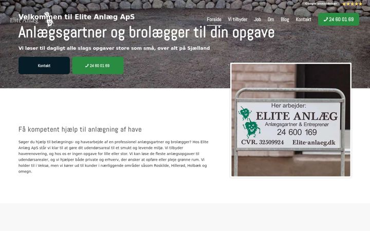 Snímek obrazovky elite-anlaeg.dk