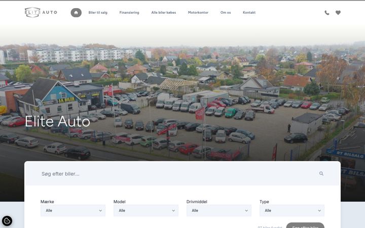 Snímek obrazovky elite-auto.dk