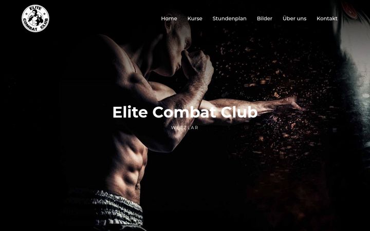 Kuvakaappaus sivustosta elite-combat-club.de