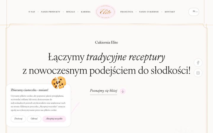 Captura de pantalla de elite-cukiernia.pl