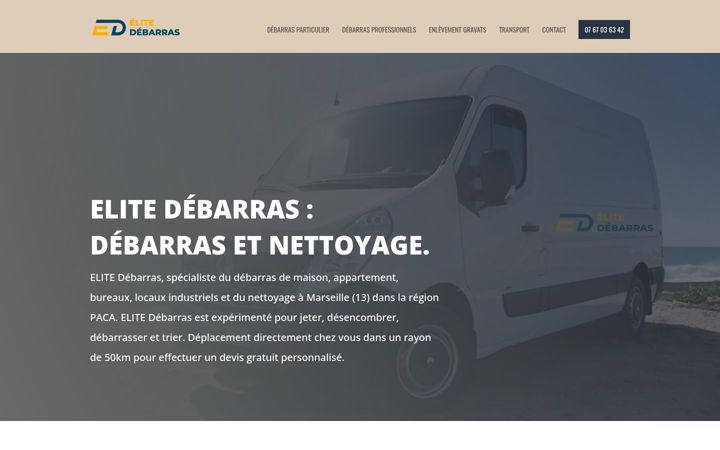 Screenshot of elite-debarras13.com