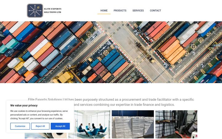 Snímek obrazovky elite-exports.co.uk