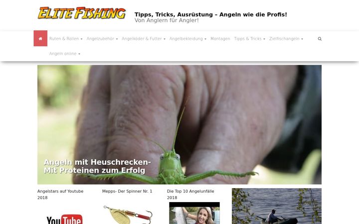 Skärmbild av elite-fishing.de