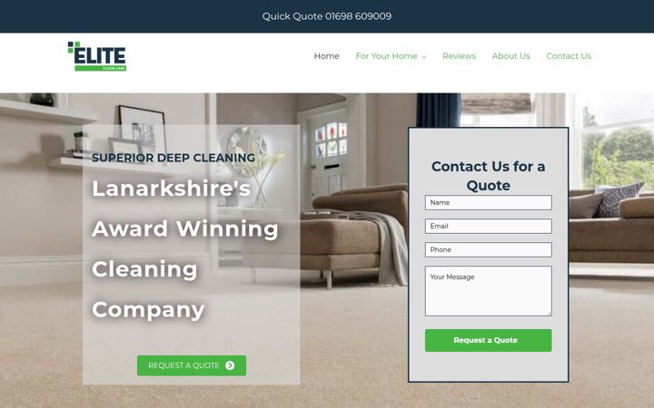 Screenshot ta' elite-floorcare.co.uk