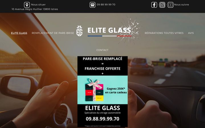 Screenshot von elite-glass.fr
