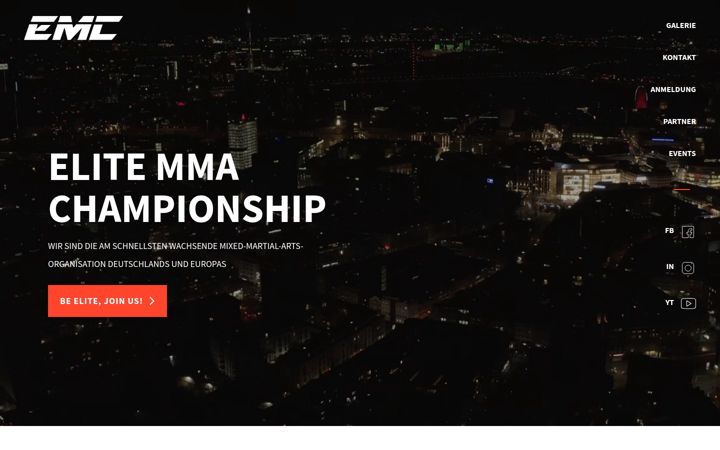 Kuvakaappaus sivustosta elite-mma.de