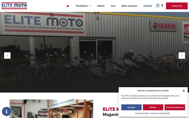 Screenshot of elite-moto-lannion.com