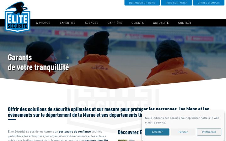 Screenshot van elite-securite.eu