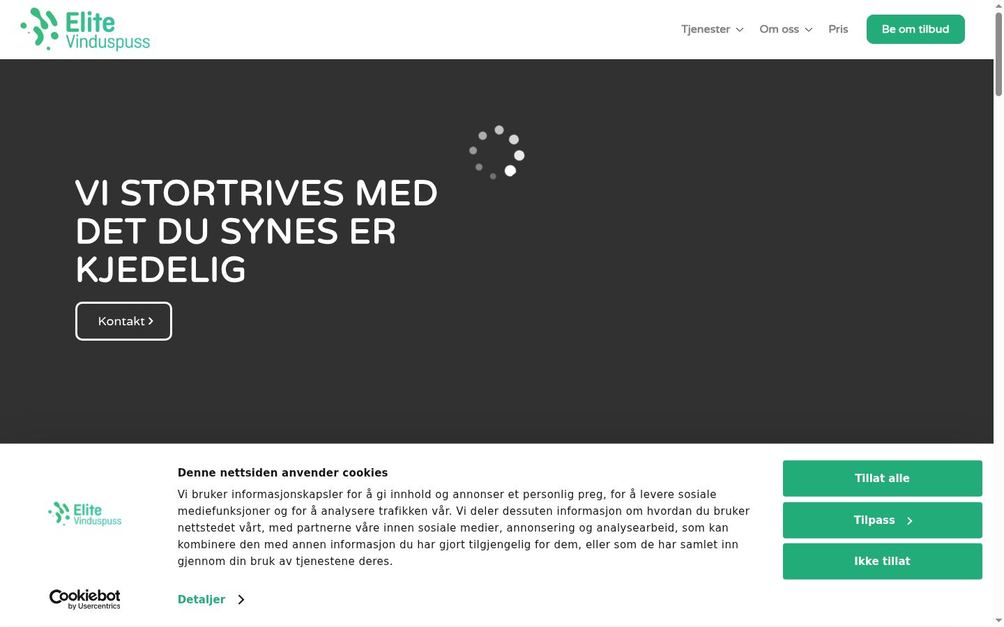Sutikimo reklamjuostės, rodytos prieš bet kokią sąveiką, ekrano kopija