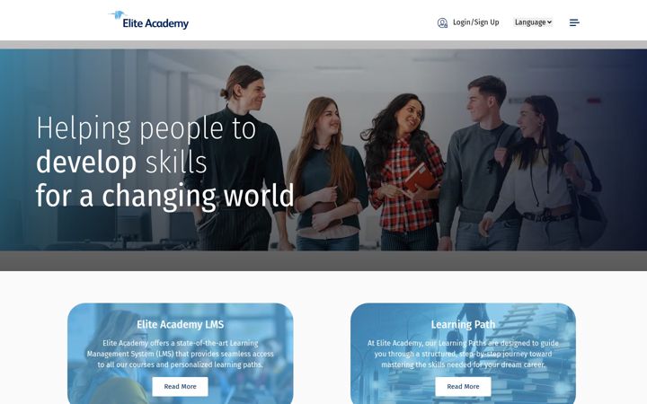 Screenshot του eliteacademy.al