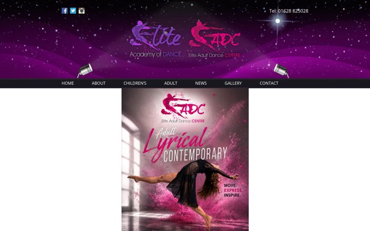 Screenshot ta' eliteacademyofdance.co.uk
