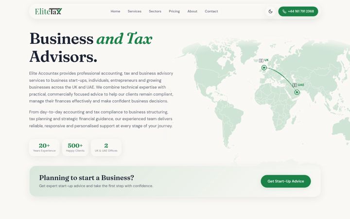 Screenshot of eliteaccountax.net