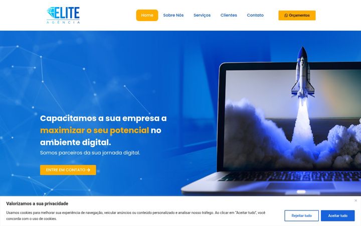 Screenshot of eliteagencia.com.br