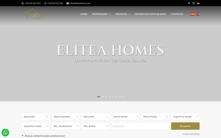Screenshot of eliteahomes.com