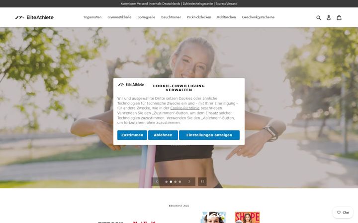 Screenshot of eliteathlete.de