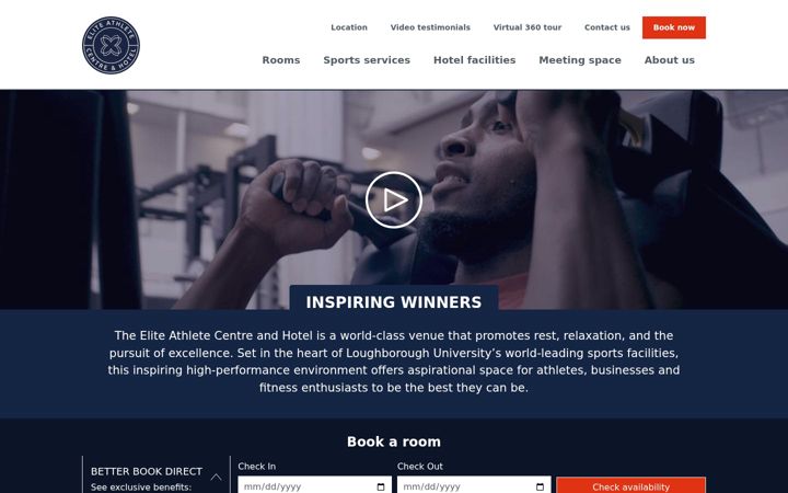 Screenshot ta' eliteathletecentre.co.uk