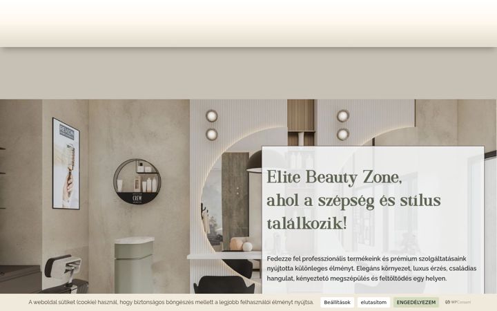 Captură de ecran a elitebeautyzone.hu