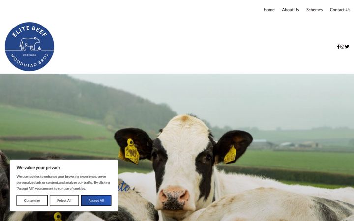 Screenshot ta' elitebeef.co.uk