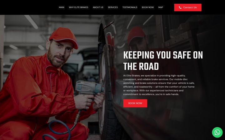 Screenshot of elitebrakes.co.za