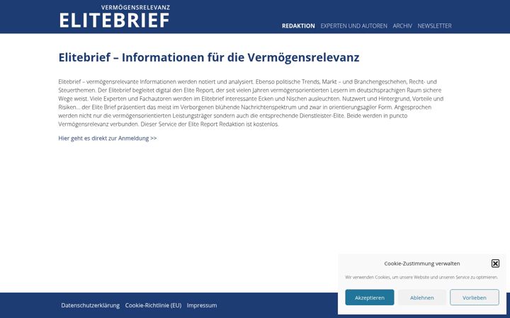 Screenshot of elitebrief.de