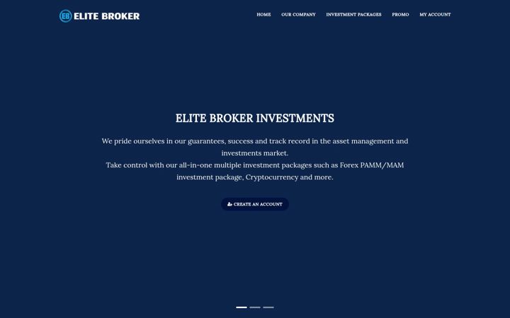 Screenshot of elitebrokerltd.com