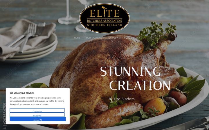 Screenshot of elitebutchersni.com