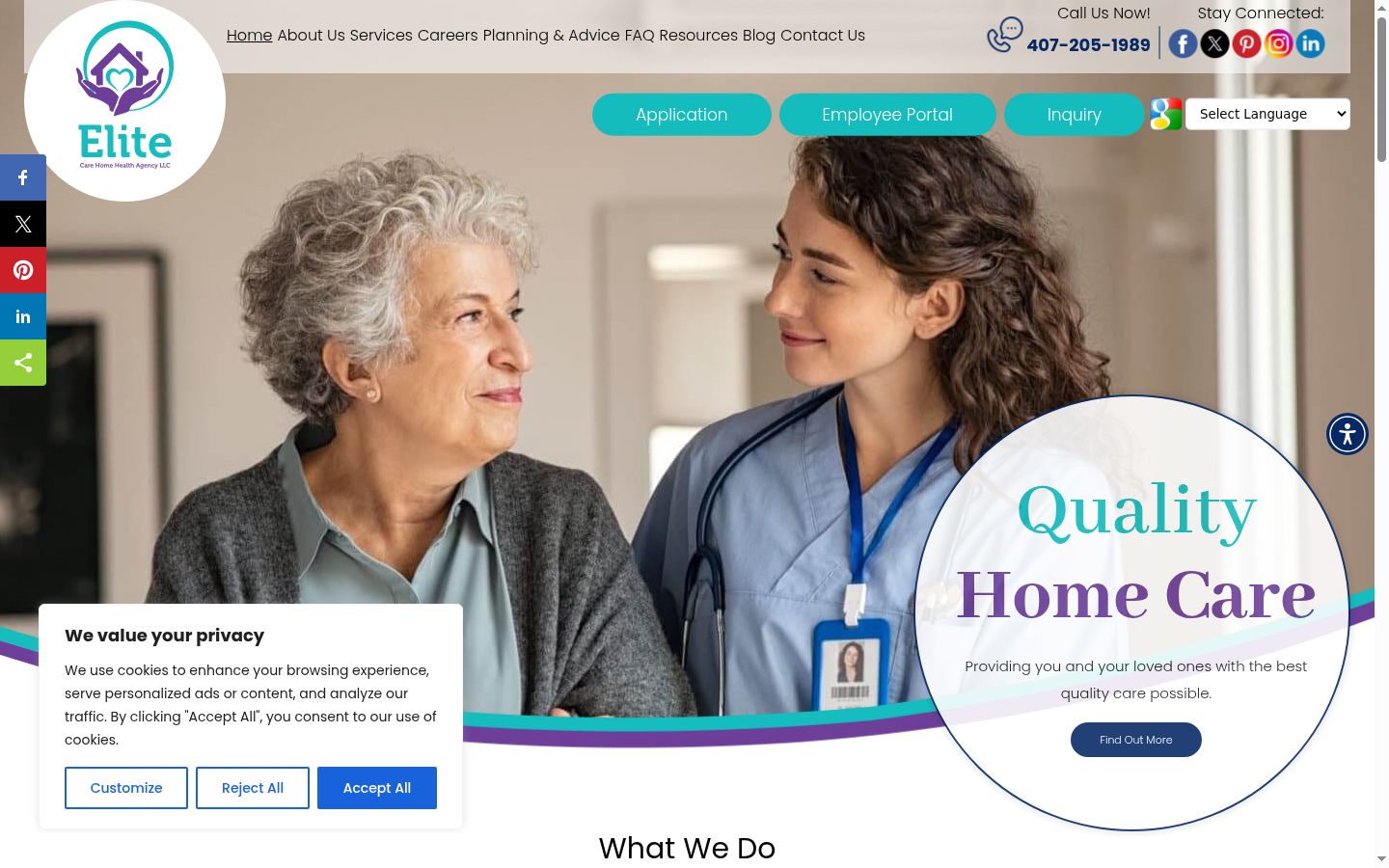 Screenshot of the consent banner shown before any interaction