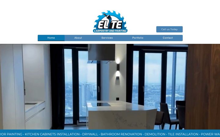 Screenshot of elitecarpentryandpainting.com
