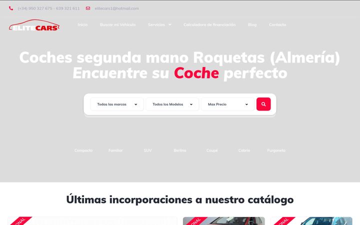 Screenshot of elitecarsalmeria.com