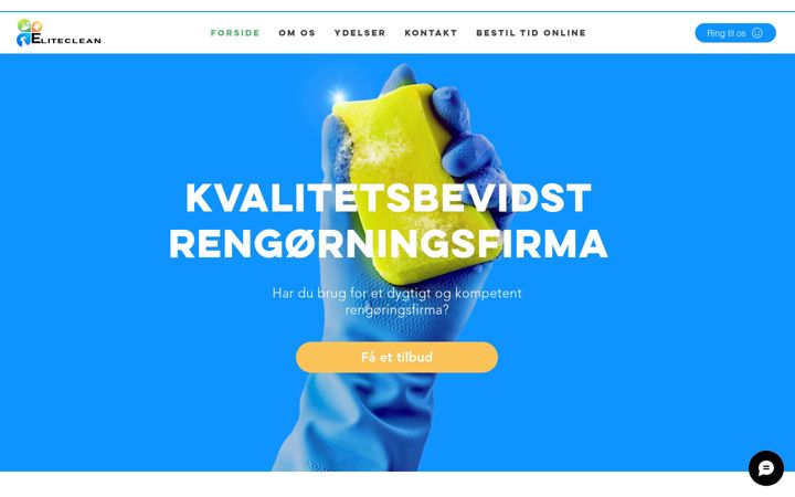 Snímek obrazovky eliteclean.dk