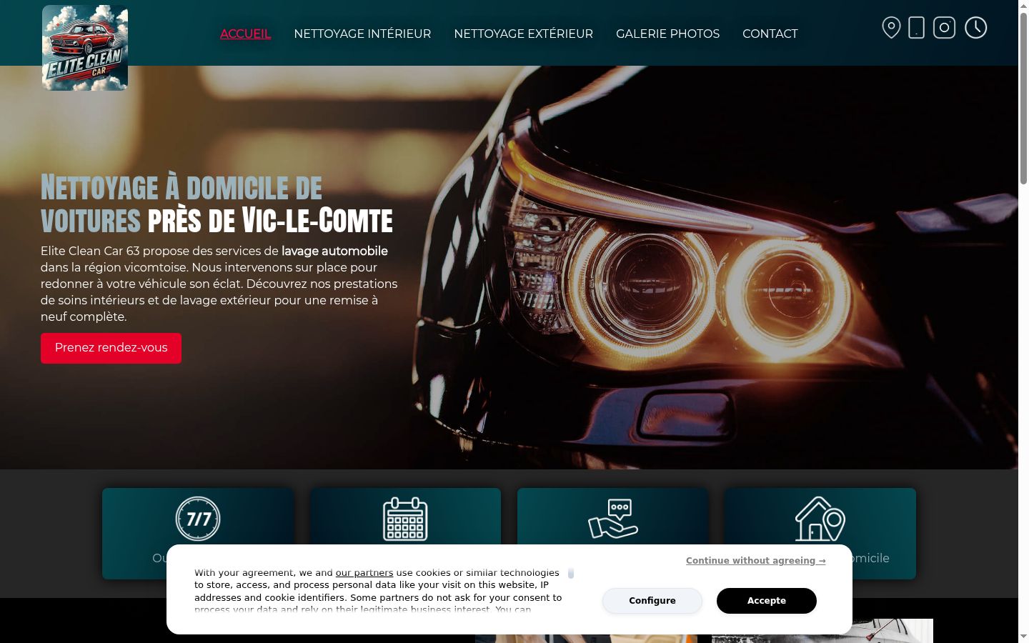 Screenshot del banner di consenso mostrato prima di qualsiasi interazione