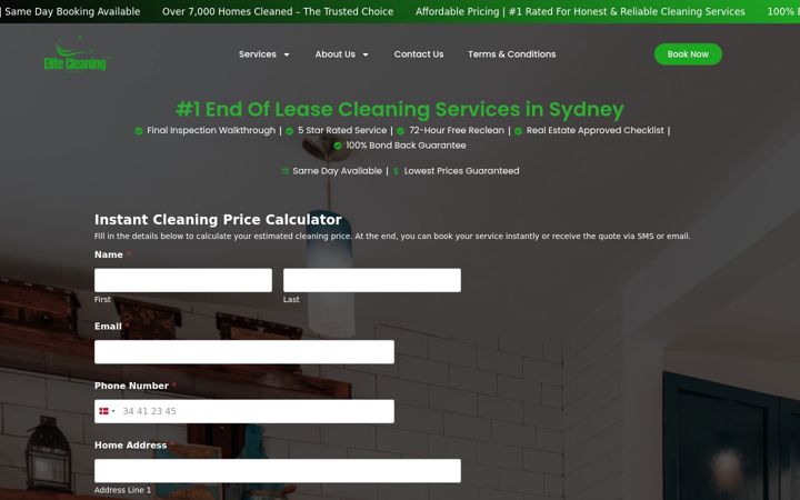 Screenshot of elitecleangroups.com