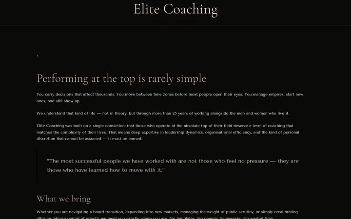 Skjermbilde av elitecoaching.se