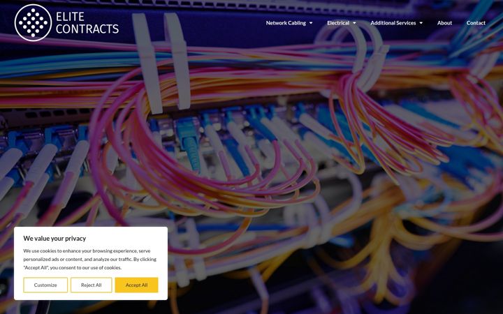 Screenshot of elitecontractsltd.co.uk