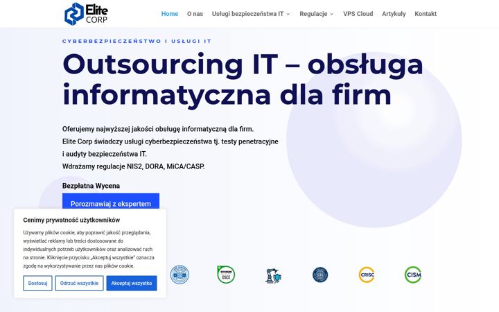 Captura de pantalla de elitecorp.pl