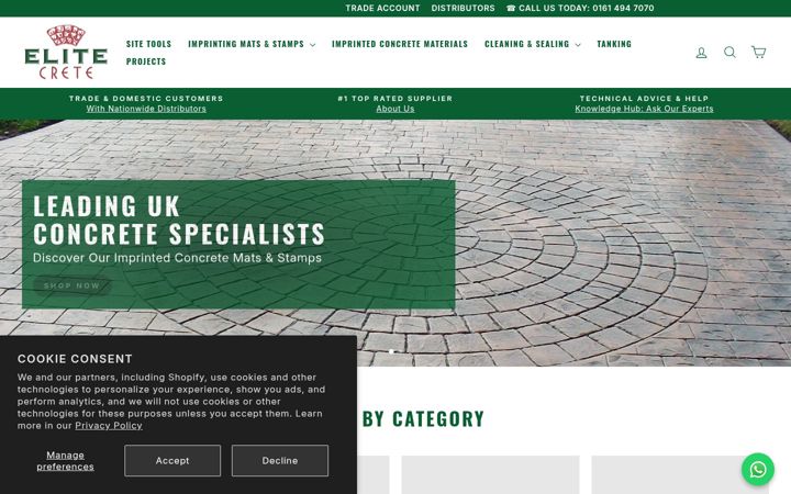 Screenshot of elitecrete.co.uk