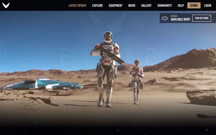 Screenshot of elitedangerous.com