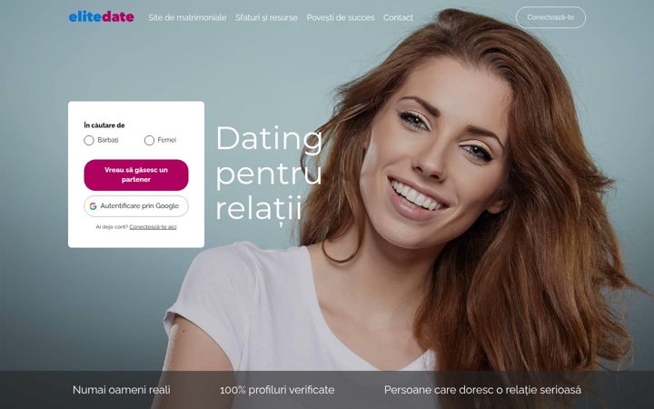 Screenshot of elitedate.ro