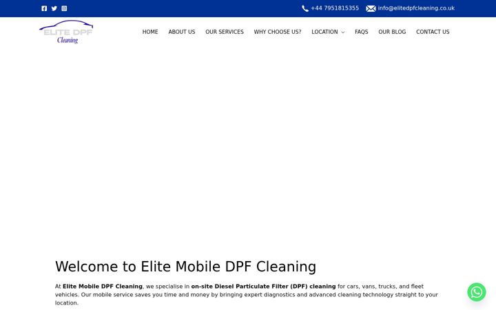 Screenshot of elitedpfcleaning.co.uk