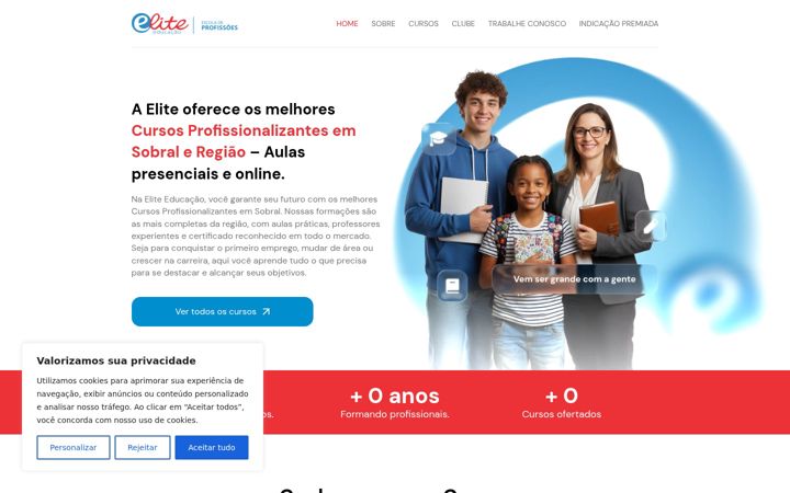 Ekrānuzņēmums no eliteeducacao.com.br