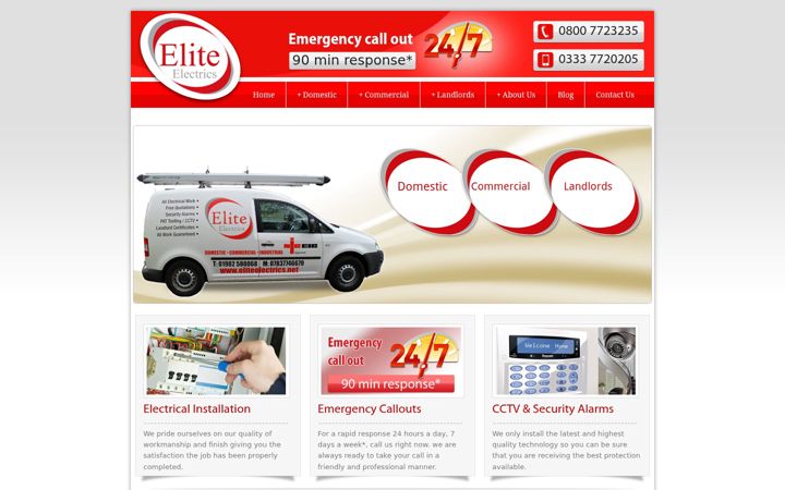 Screenshot di eliteelectrics.net