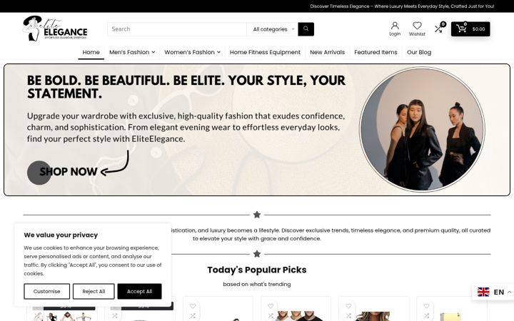 Screenshot of eliteelegence.com